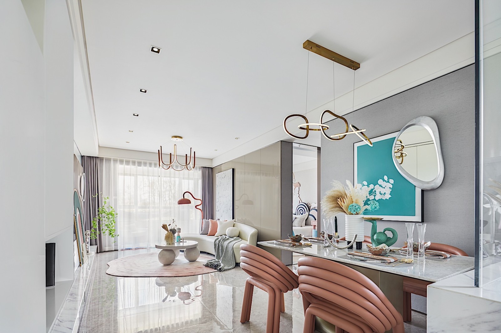 轻奢高雅风格室内设计家装案例-客餐厅 轻奢高雅风格室内设计家装案例-客餐厅