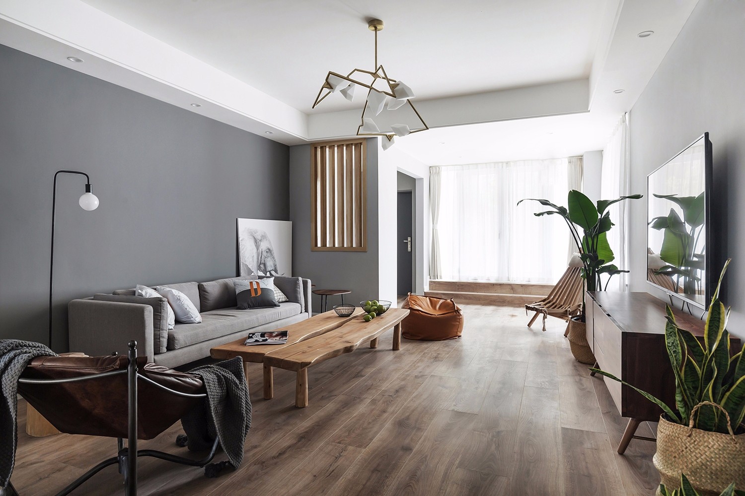 北欧简约风格家装设计室内装修效果图-客厅 北欧简约风格家装设计室内装修效果图-客厅