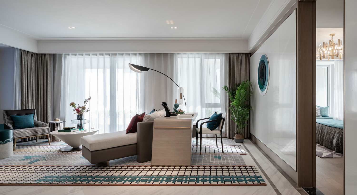 简约新中式风格室内家装案例效果图-客厅沙发 简约新中式风格室内家装案例效果图-客厅沙发