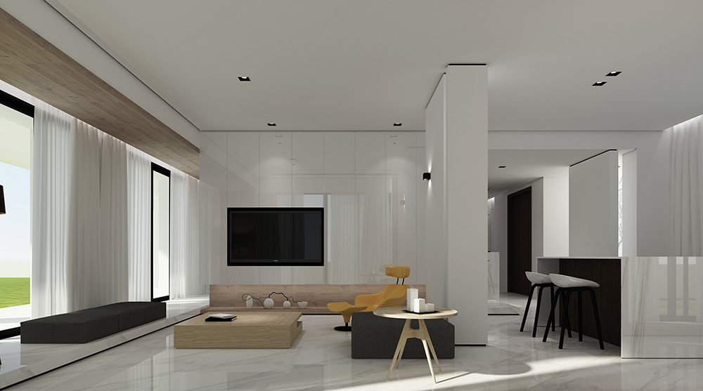 现代极简风格别墅装修设计效果图-迎江"逸"墅·碧桂园-别墅装修设计一楼客厅 现代极简风格别墅装修设计效果图-迎江"逸"墅·碧桂园-别墅装修设计一楼客厅