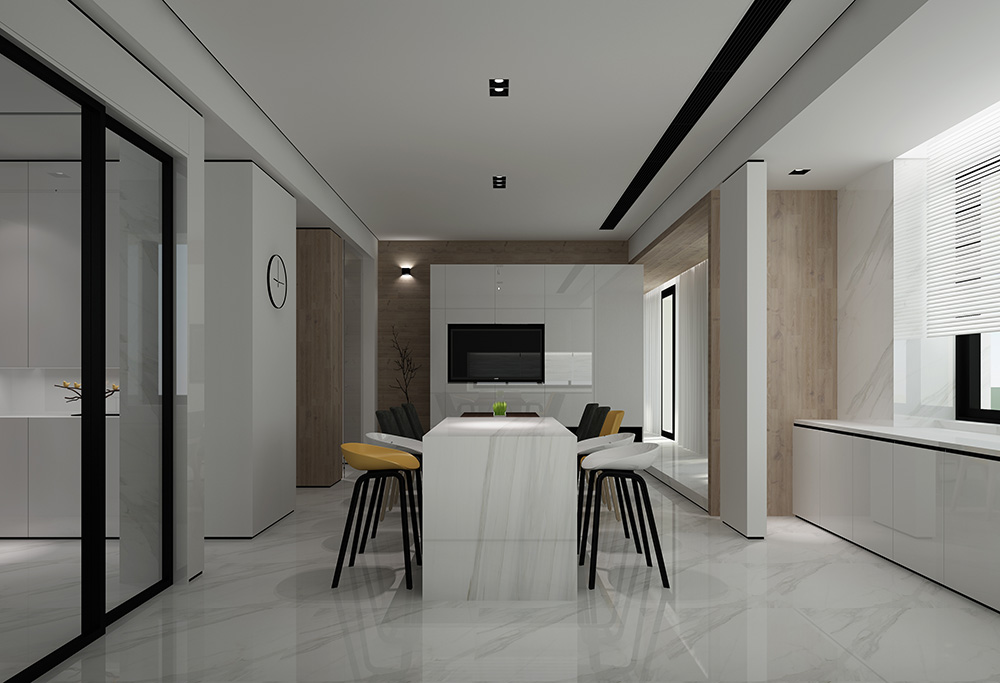 现代极简风格别墅装修设计效果图-迎江"逸"墅·碧桂园-别墅餐厅装修设计 现代极简风格别墅装修设计效果图-迎江"逸"墅·碧桂园-别墅餐厅装修设计